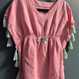 Ruffle Butts Pink Tassel Top 2T-3T